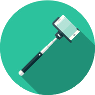 stock-illustration-66382621-flat-design-selfie-stick-icon-with-long-shadow