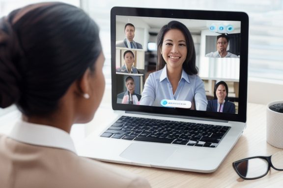 Sales professional video call