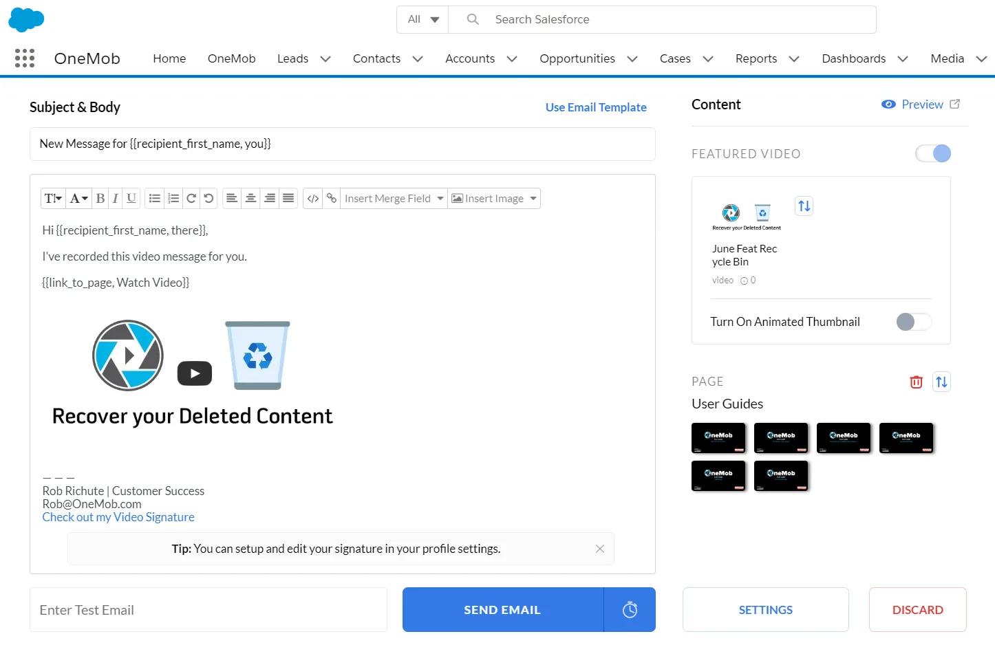 Eliminate Email Attachment Mishaps with OneMob Microsites