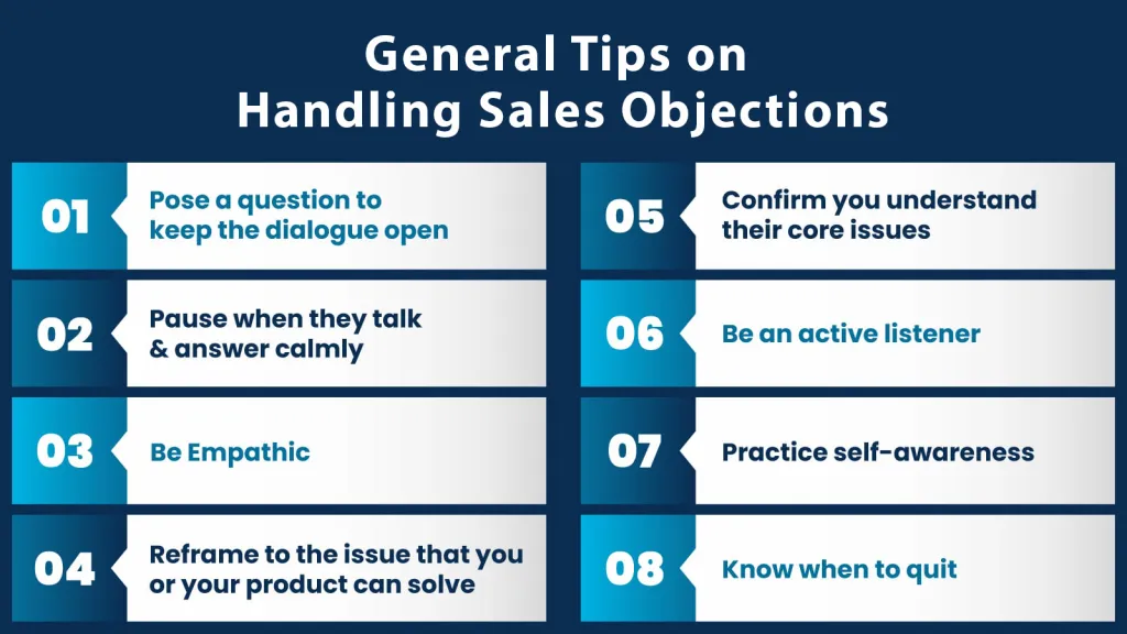 general tips on handling any objection 1