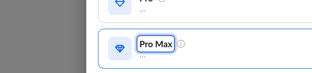 Select plan window listing Free, Pro, Pro Max and Enterprise with prices