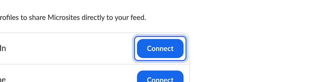 CRM section showing the organization's CRM as not connected with a Connect button