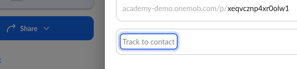 Create link window with Track to contact and Track to opportunity fields for MS Dynamics