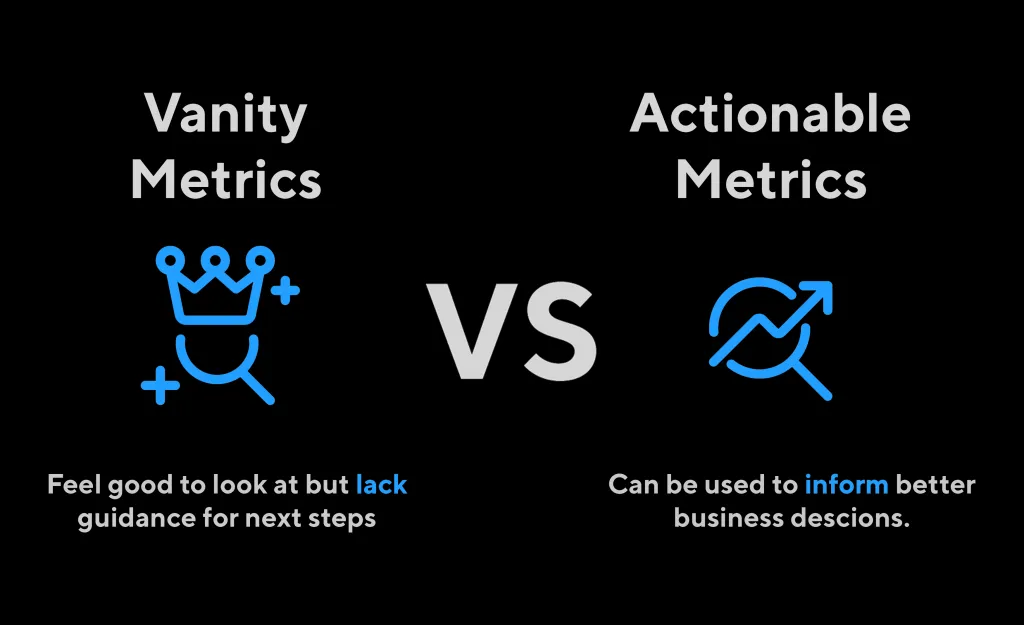Vanity vs actionable metrics image 1