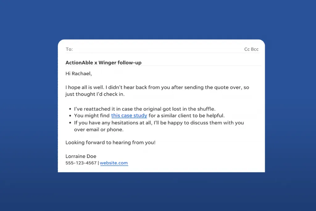 Sending Follow Up Emails