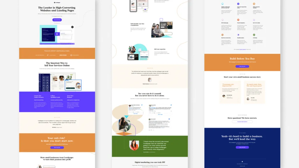 landing page sample