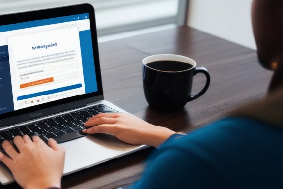 Person enrolling in an online course