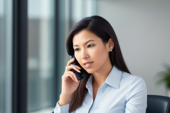 Financial advisor making a cold call