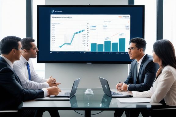 Sales team discussing the implementation of the sales playbook