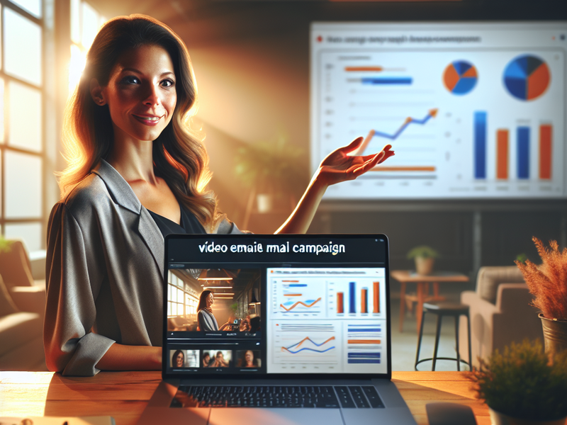 Marketer showcasing video email campaign success