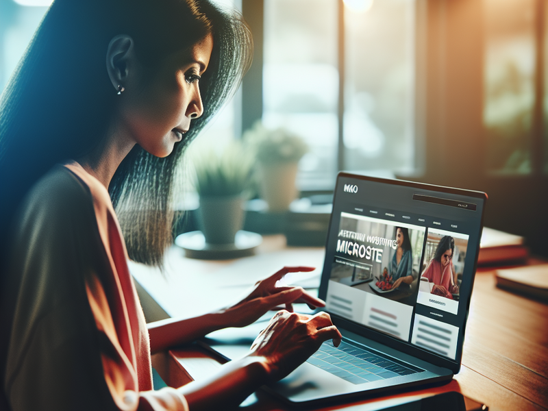 Marketer creating a microsite with OneMob