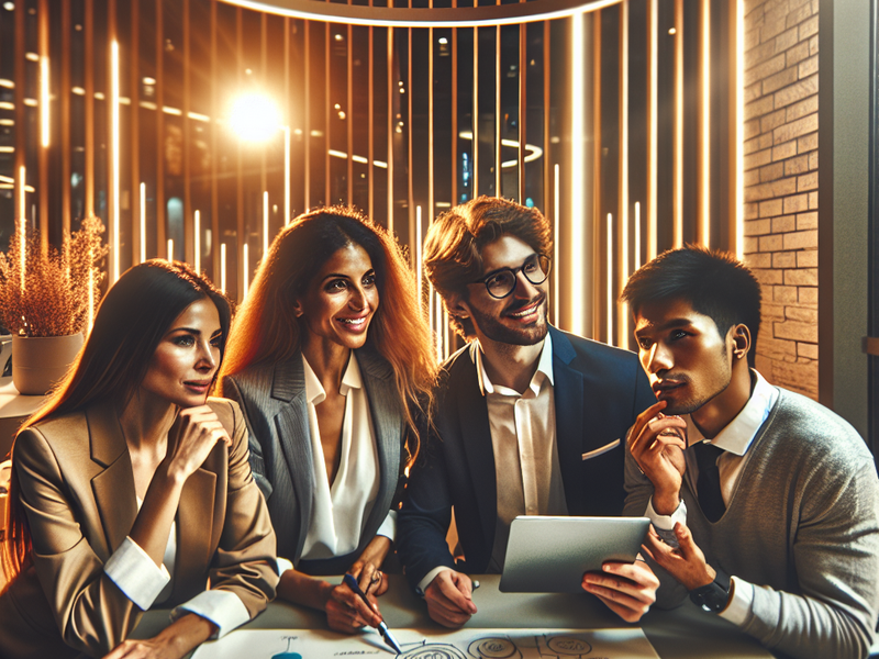 Sales team collaborating to optimize sales processes