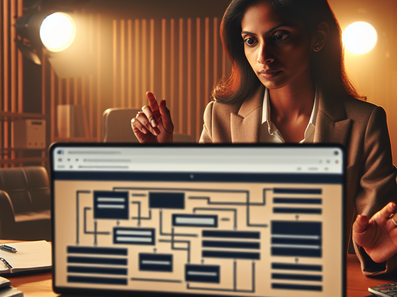 Marketer analyzing a microsite design