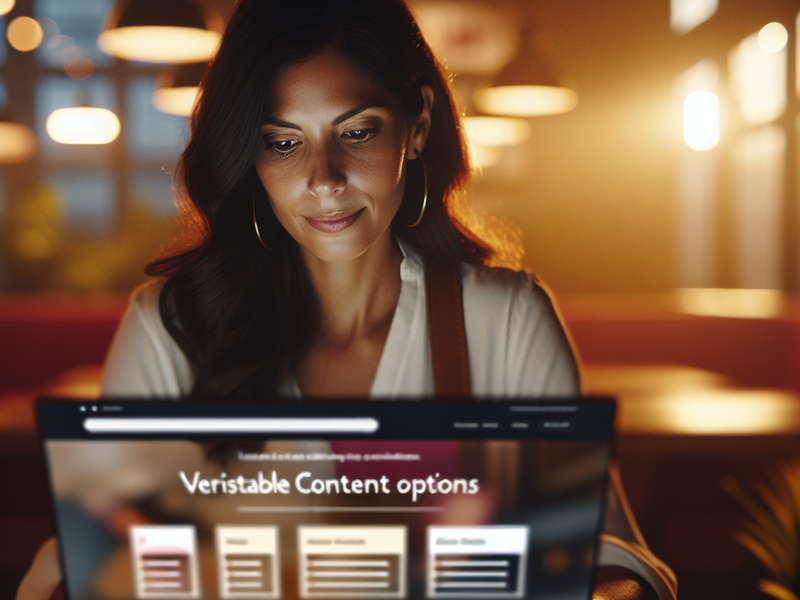 Marketer Personalizing Microsite Content