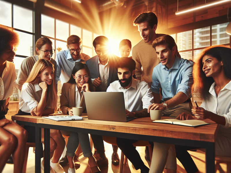 Sales team training session with OneMob