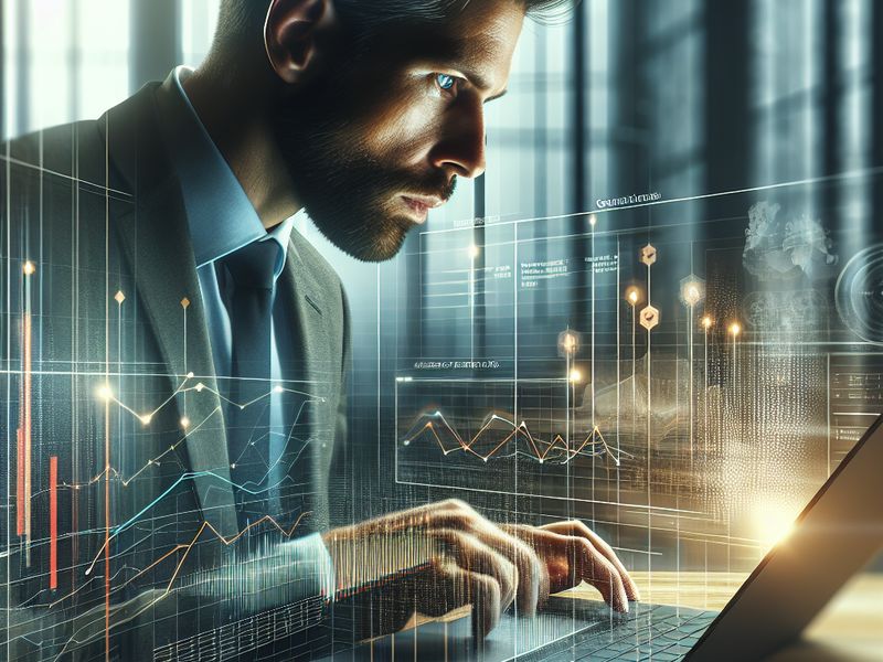Sales professional analyzing engagement data