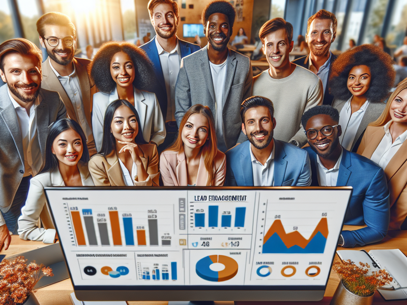 Sales team using OneMob microsites to analyze lead engagement