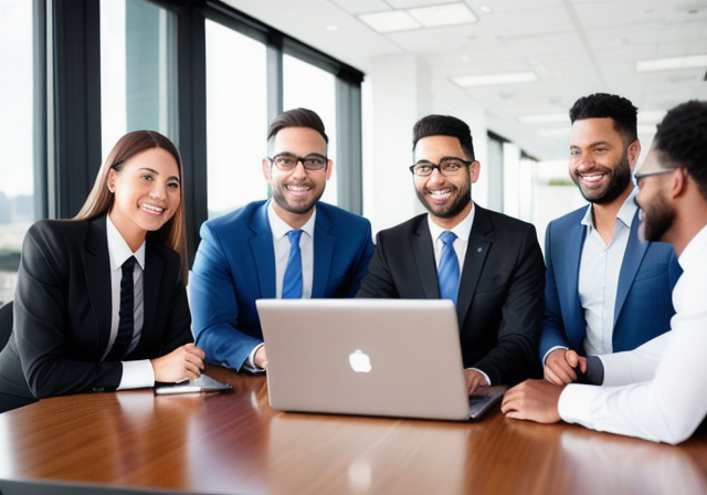 Sales team celebrating success