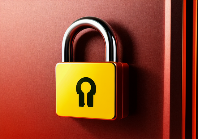 A computer with a lock icon