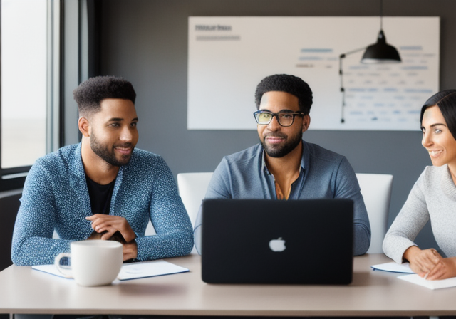 Group of people brainstorming a microsite marketing campaign