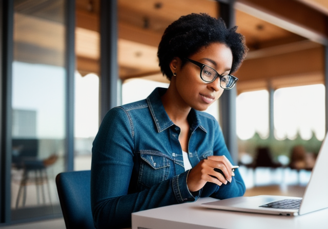 person researching in front of a laptop